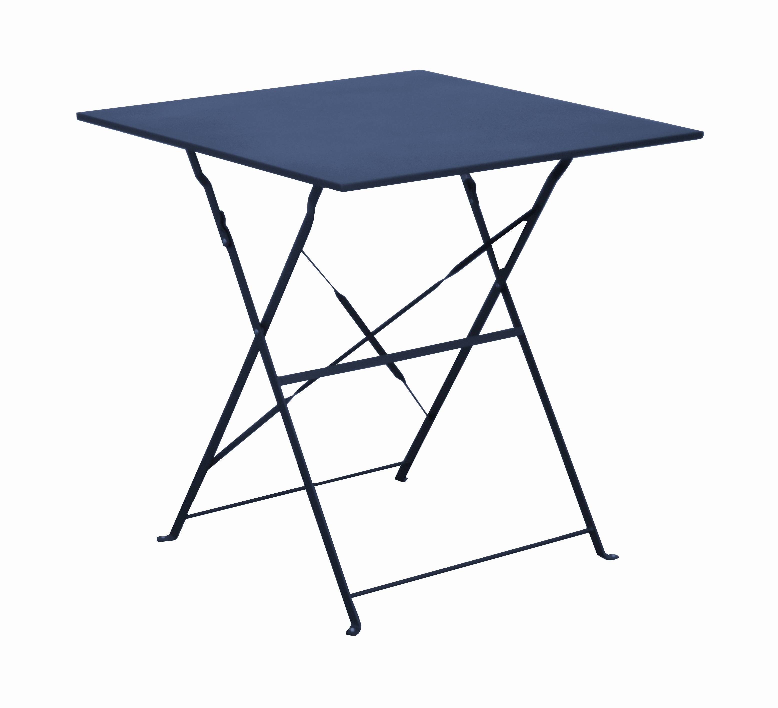 Pro Loisirs - Table de jardin carré pliante acier bleu 2 personnes Cuba Proloisirs - Image 1