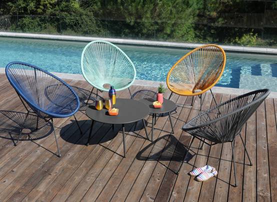 Pro Loisirs - Table Basse Jardin Ronde Acier - PRO LOISIRS - Image 4
