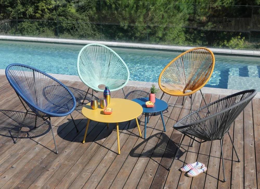 Pro Loisirs - Table basse de jardin acier bleu – RIO - Image 2