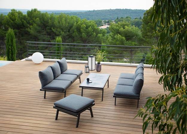 Pol - Pol - Table basse pouf anthracite L.70 x l.70 x H.45 cm - Imagen 2