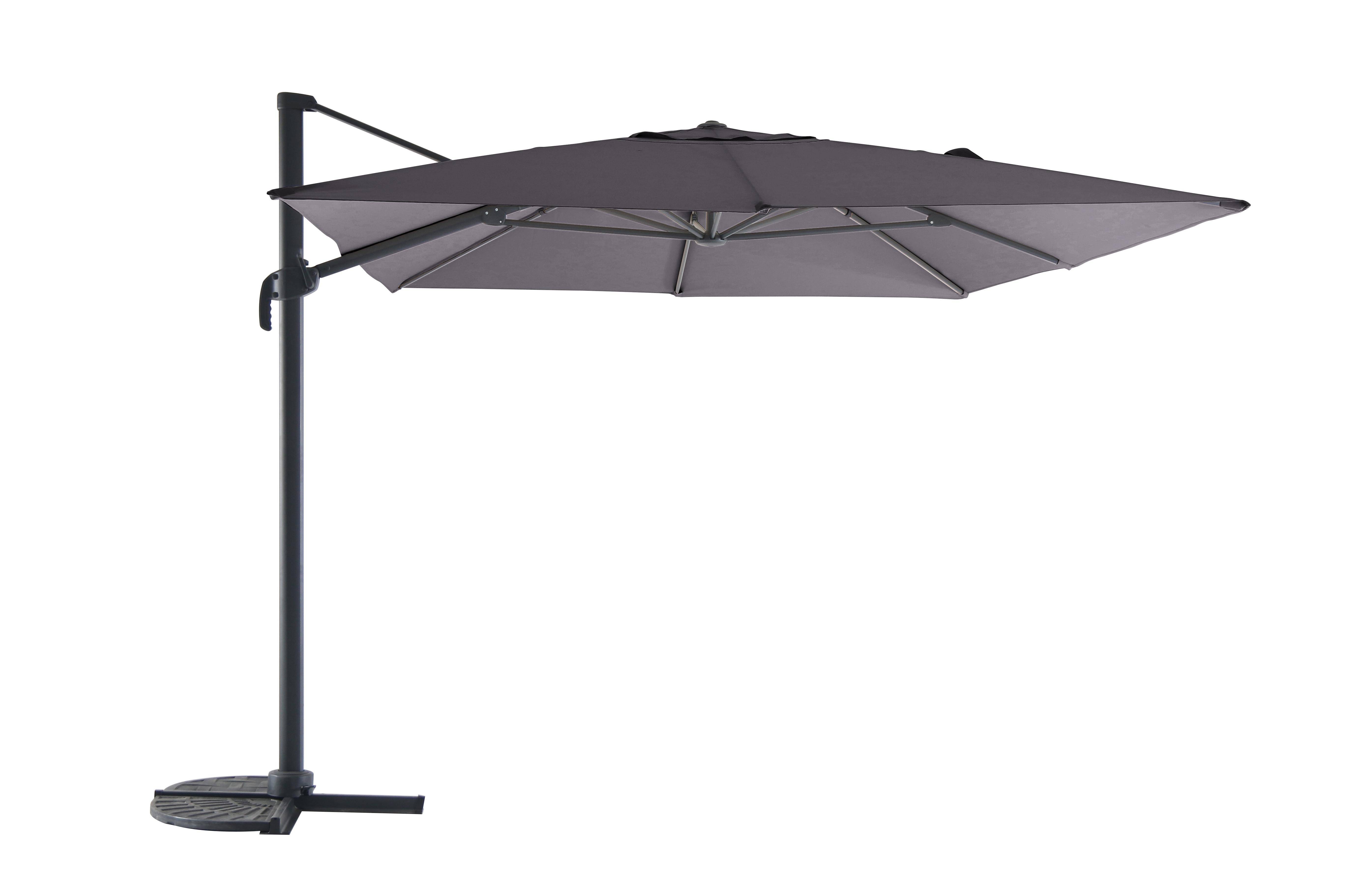 Parasol déporté Rome anthracite/anthracite L.400 x l.300 cm - Imagen 1