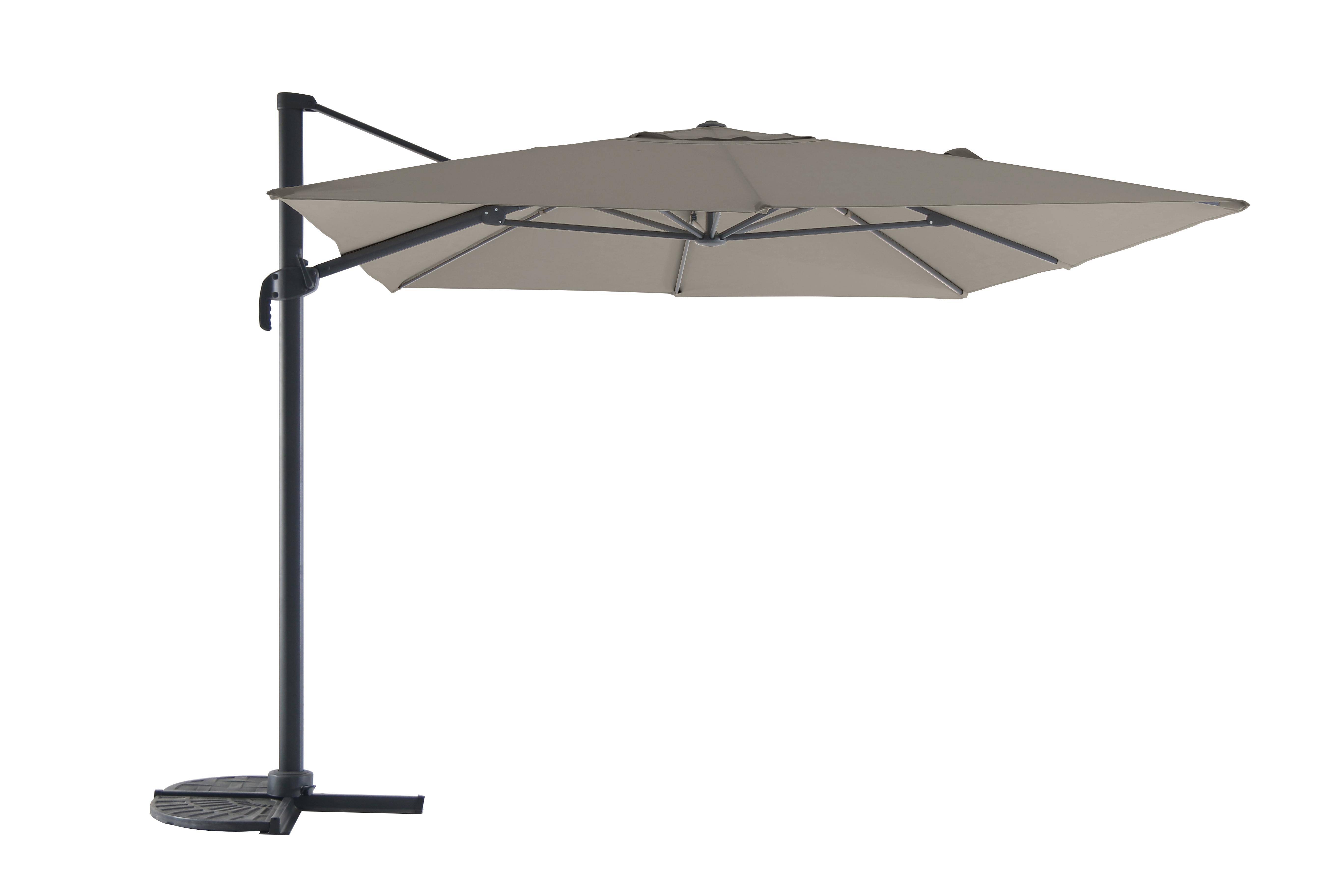 Parasol déporté Rome Taupe - Toile L.4 x l.3 m