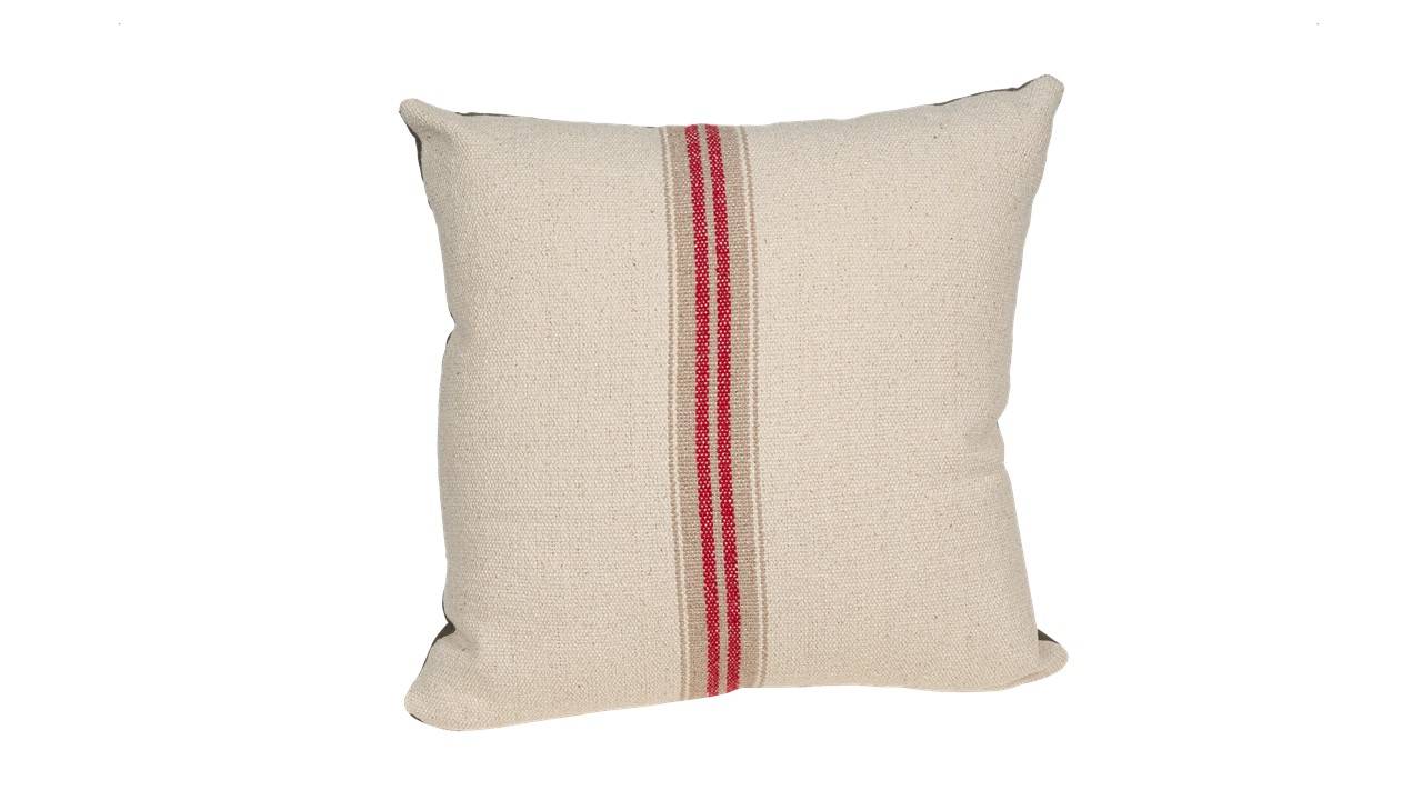 Coussin Déco Montauban Rouge déhoussable L.40 x l.40 cm