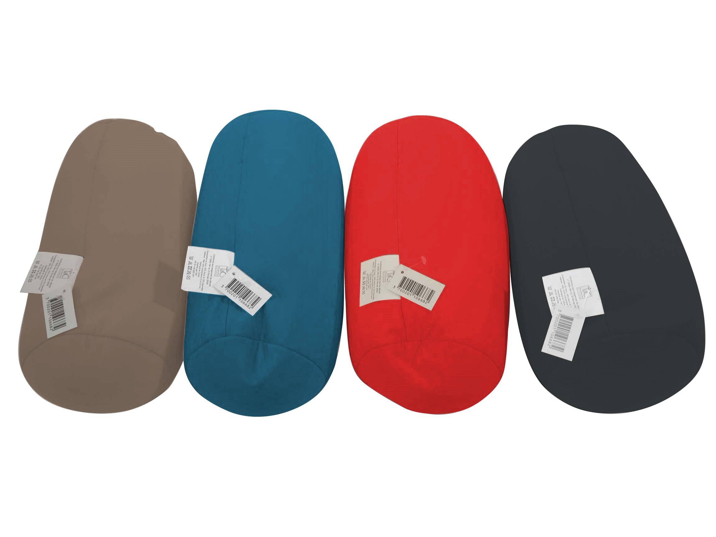 Tendances et créations - Mini almohada de microperlas azul Ø.16 x A.32 cm