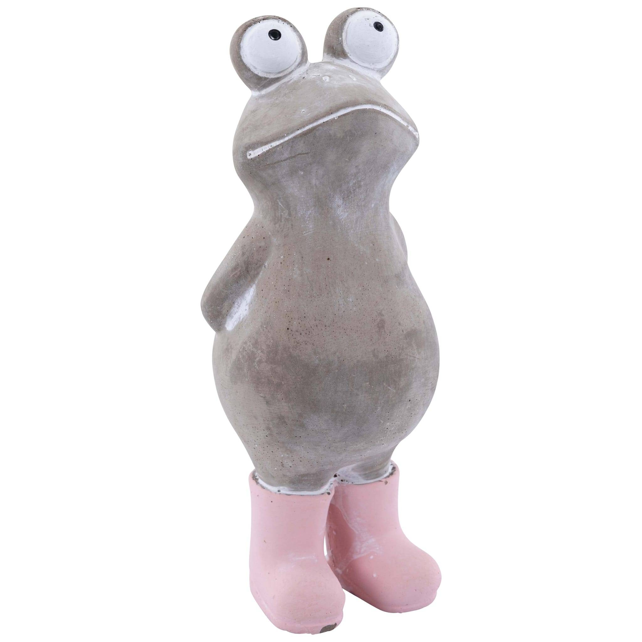 Grenouille en ciment L.7,5 x l.7,5 x H.19 cm - Image 1