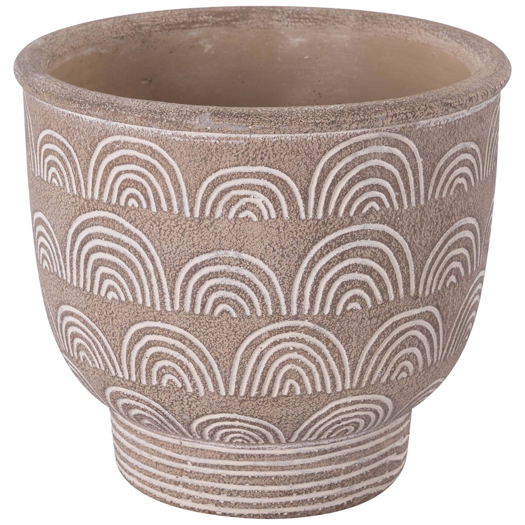 Cache pot en ciment Ø.18 x H.16 cm - Image 1
