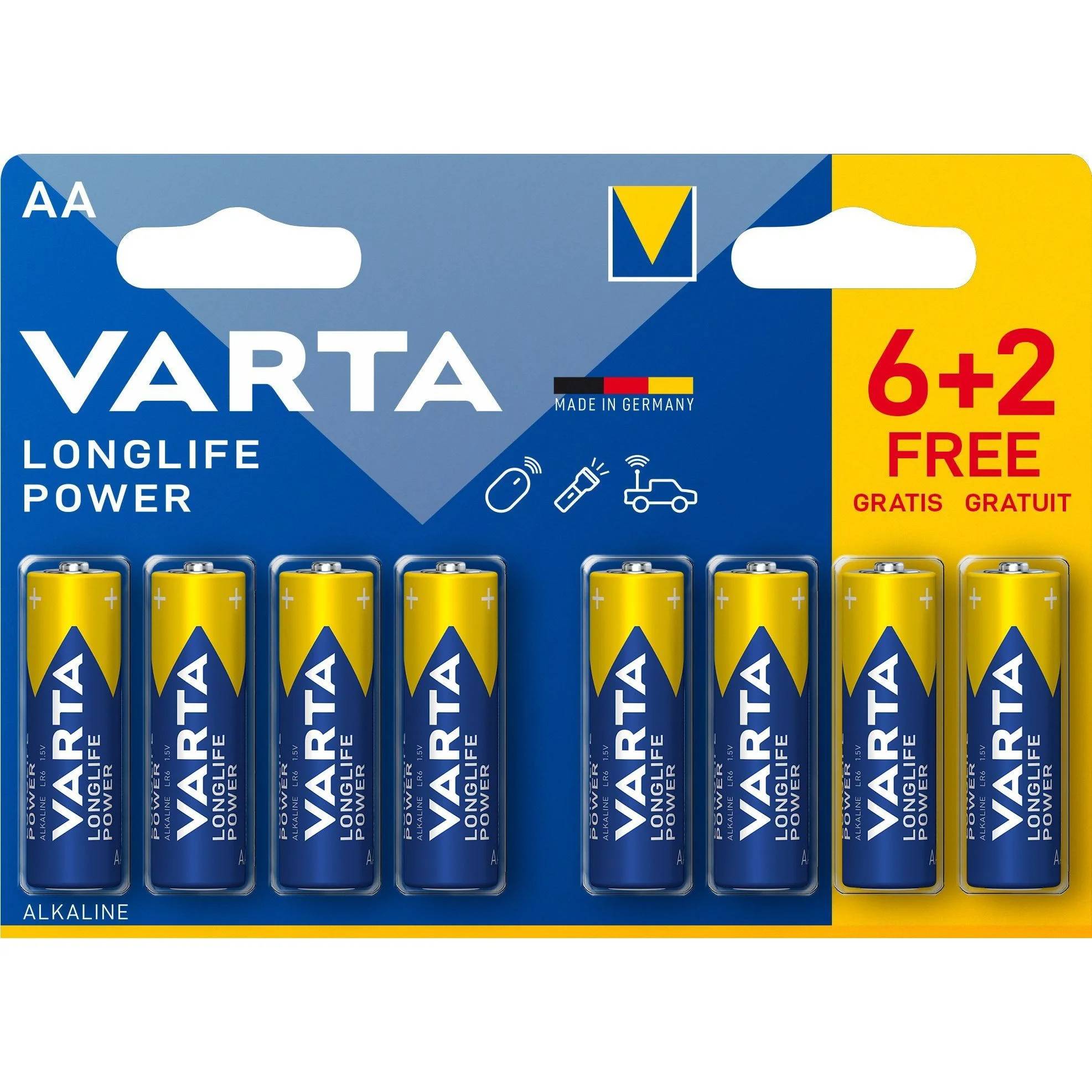Pile alcaline High Energy LR6 1,5V AA - VARTA - Imagen 1