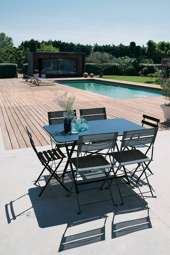 Fermob - Table de jardin carrée pliante acier cactus 8 personnes Cargo Fermob - Image 3
