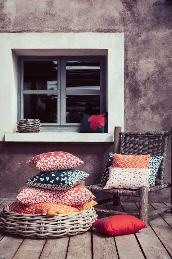 Fermob - Fermob - Coussin Trèfle Gris Argile L.68 x l.44 cm - Image 3