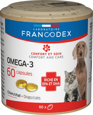 Francodex - CAPSULES OMEGA 3 CHIEN & CHAT x60