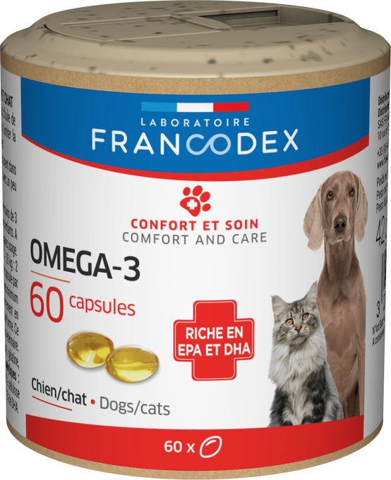 Francodex - CAPSULES OMEGA 3 CHIEN & CHAT x60