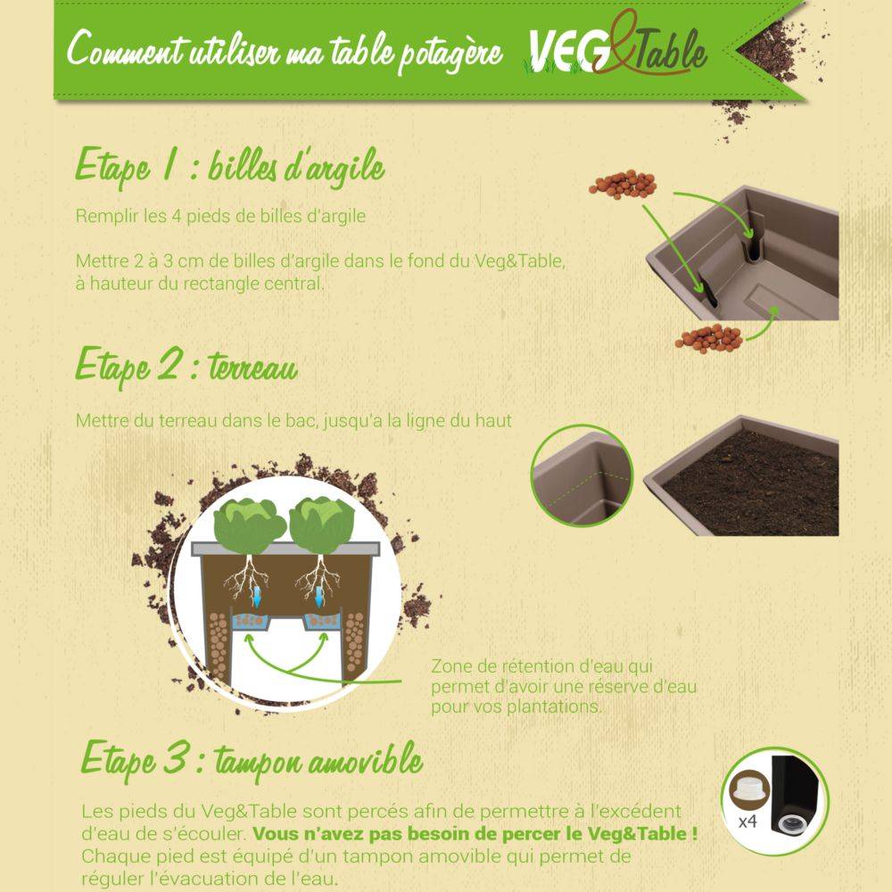 Potager sur Pieds Plastique Marron – EDA PLASTIQUES - Imagen 2