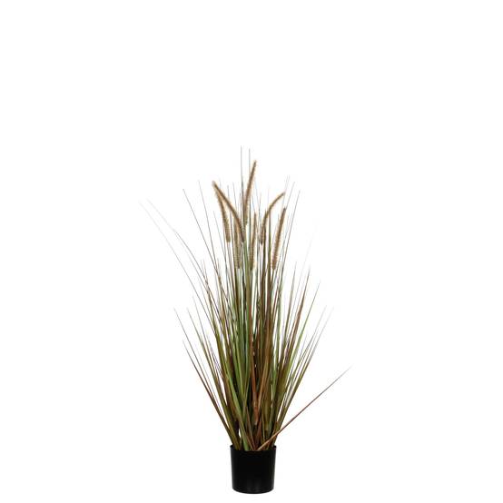 Mica Decorations - Herbe panaché artificielle en pot Ø.45 x H.120 cm