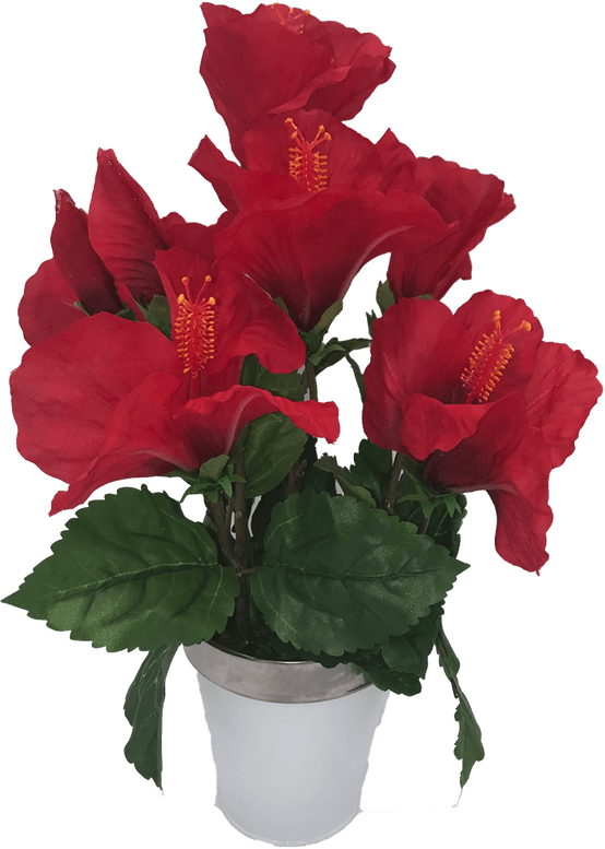 Hibiscus Orange Pot Zinc Ø.25 x H.34 cm - Image 3