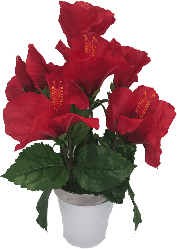 Hibiscus Orange Pot Zinc Ø.25 x H.34 cm - Image 3