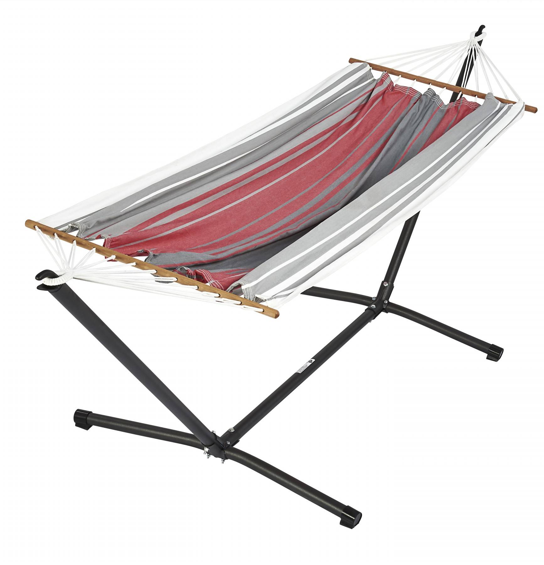 Jobek - Set Hamac Métallique Rouge Gris 100% - Jardiland