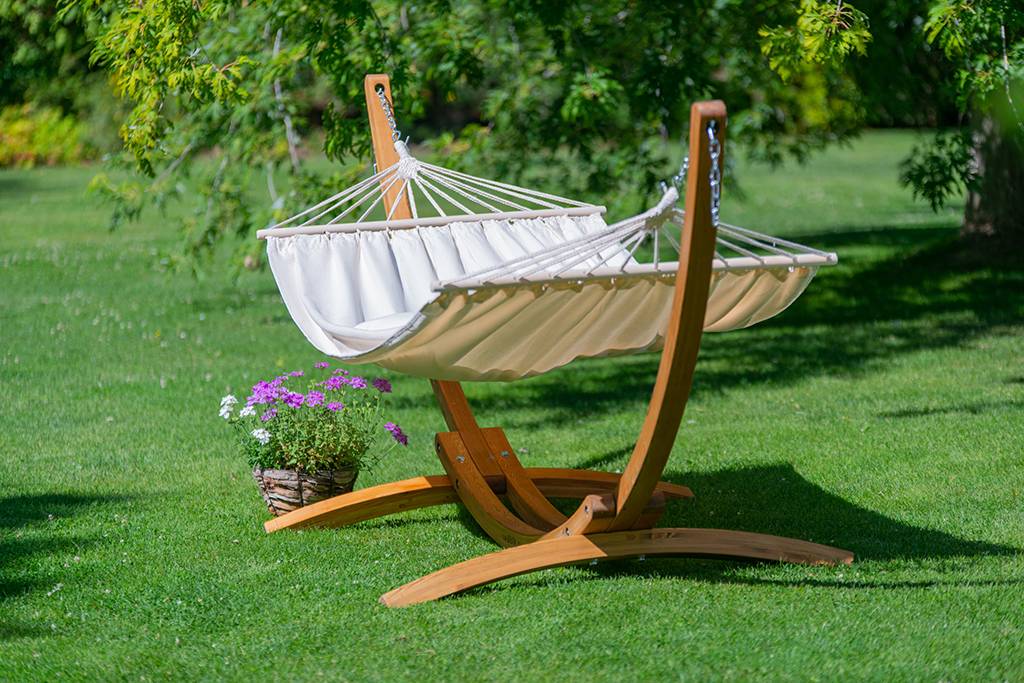 La Siesta - Hamac à barres simple Chillounge® Beach avec support en mélèze  - Imagen 2