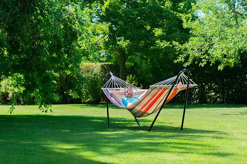 La Siesta - Hamaca de barras simple Chillounge® Sunrise con soporte de acero - Imagen 4