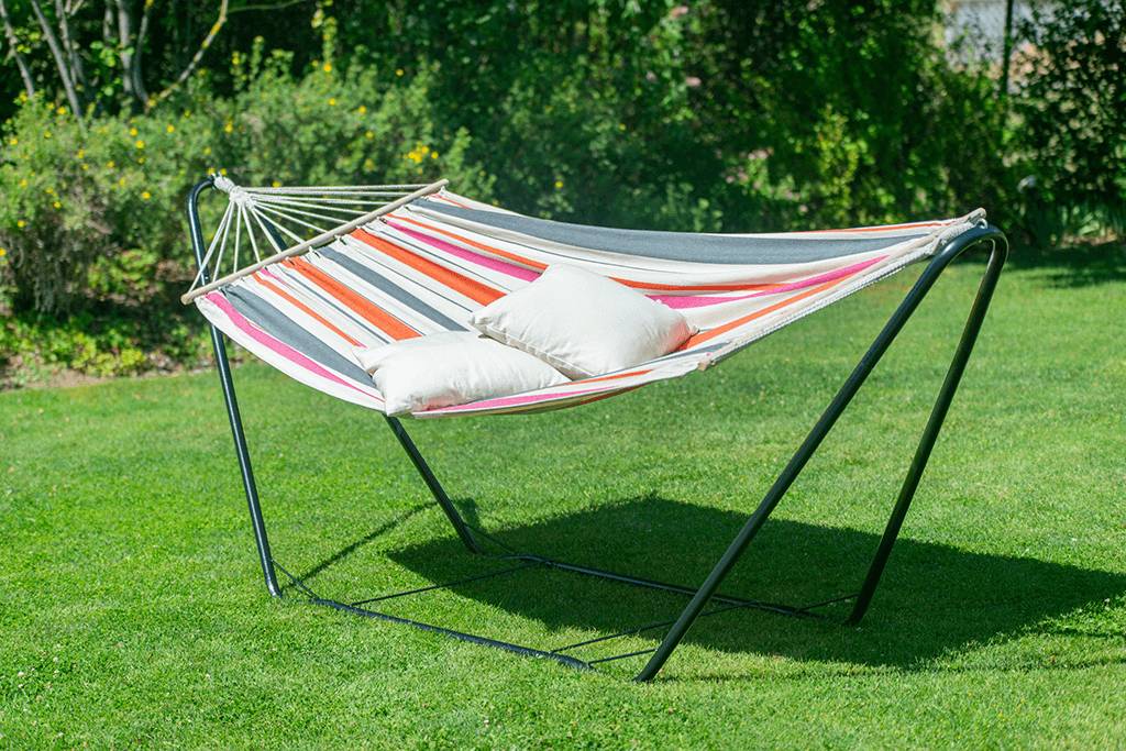 La Siesta - Hamaca de barras simple Chillounge® Sunrise con soporte de acero - Imagen 1