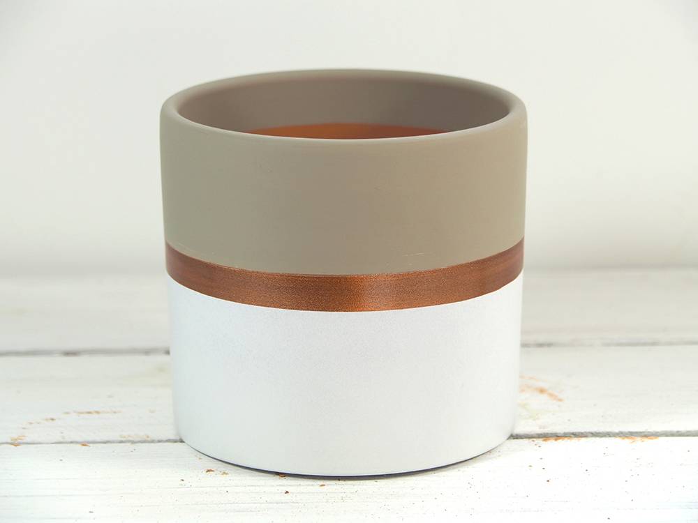 BICOLO CACHE POT CYL TAUPE 14