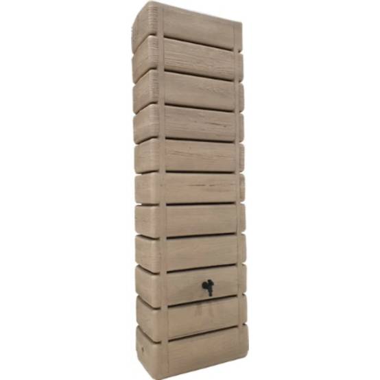 Belli - Récupérateur d'eau de pluie 300L mural collecteur inclus imitation bois clair - BELLI - Image 5