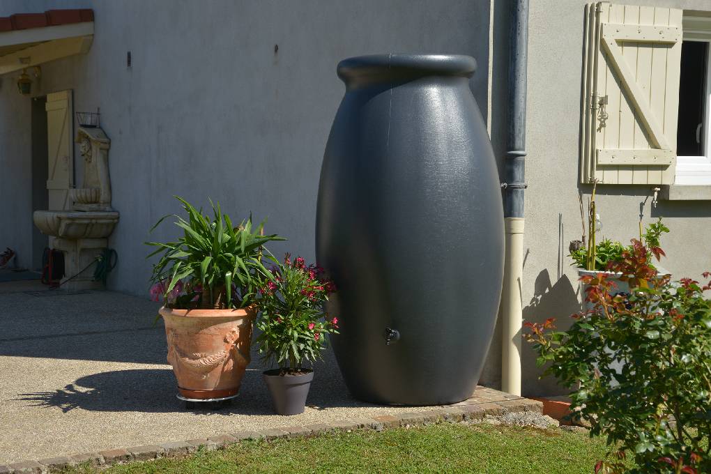 Belli - Récupérateur d'eau de pluie 1000L couvercle, robinet, et collecteur inclus Jarre tocane – BELLI - Image 2