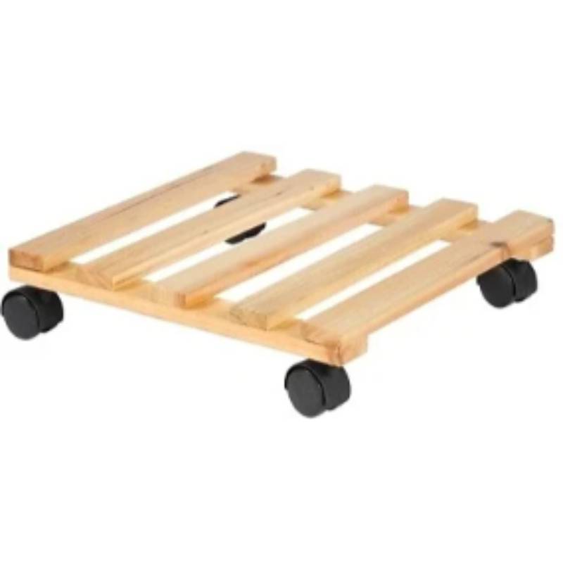 Support pot avec roulettes bois JANY FRANCE