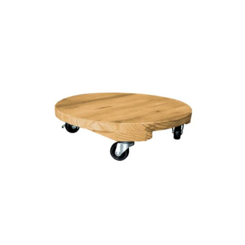 Support pot avec roulettes bois rond camel – JANY FRANCE