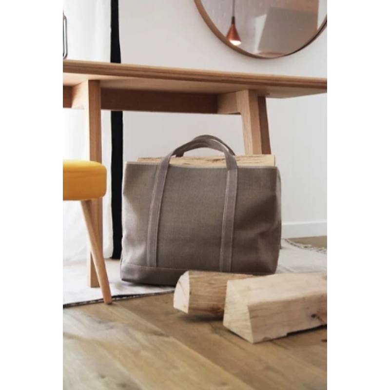 Le Marquier - Sac à bûches Belhara sable - Imagen 1