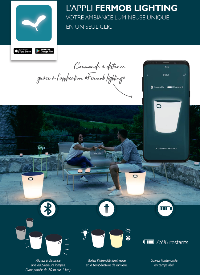 Fermob - Tabouret Lumineux - FERMOB - Imagen 3