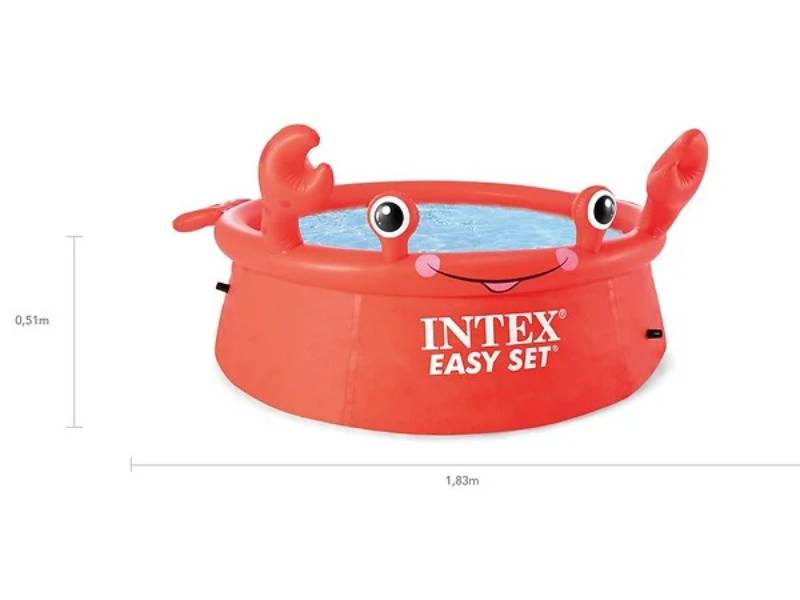 Intex - Piscina inflable Happy Crab PVC Rojo Ø 183 cm 26100EH - INTEX - Imagen 4