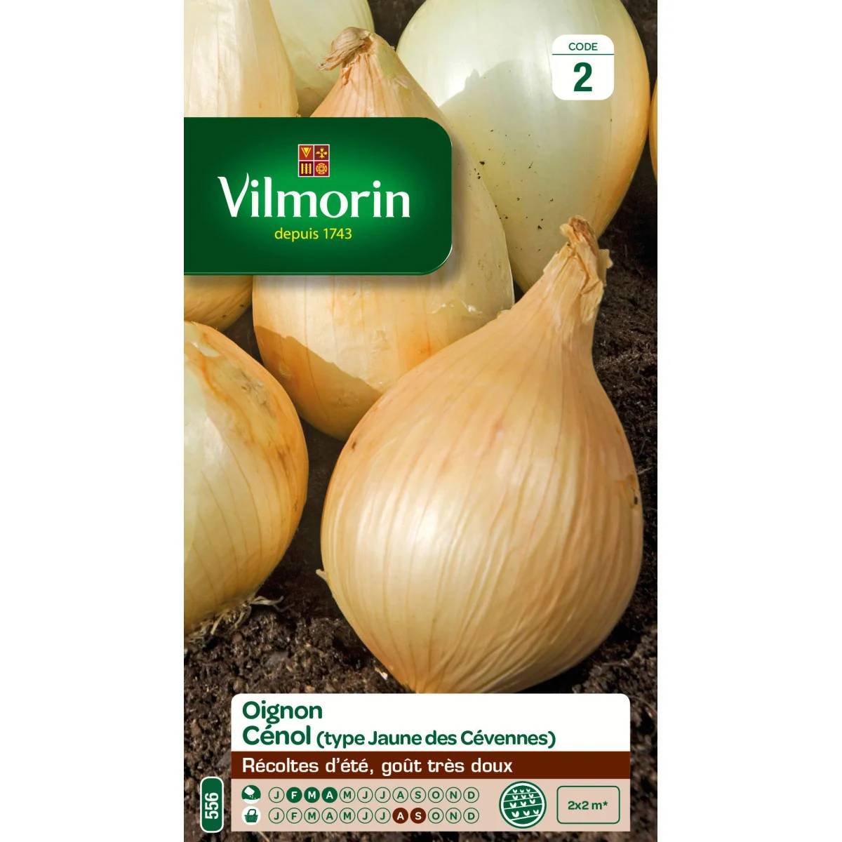 Vilmorin - Oignon Cénol type jaune des cévennes série 2 sachet graines 3 g - Vilmorin - Image 1