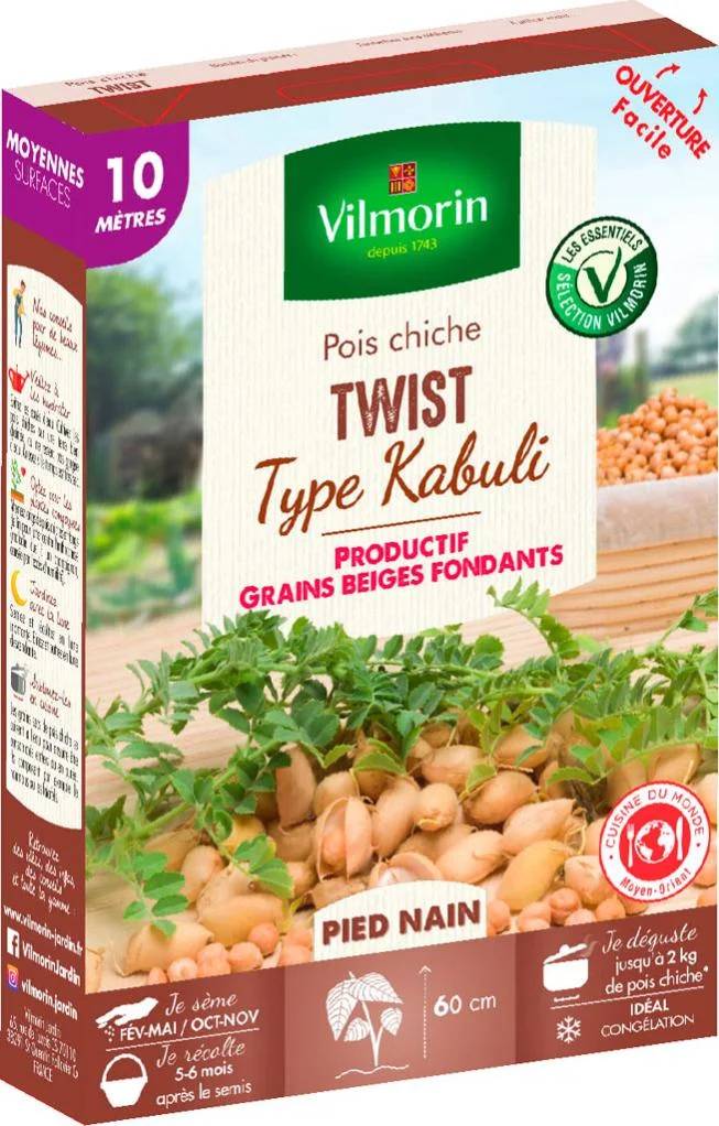 Vilmorin - Pois chiche Twist série 10m sachet graines 72 g - Vilmorin