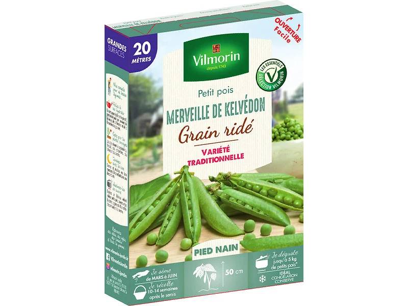 Vilmorin - Pois Merveille de Kelvedon série 20m sachet graines 246 g - Vilmorin - Image 1