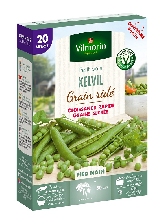 Vilmorin - Pois Kelvil série 20 m sachet graines 200 g - Vilmorin - Image 1