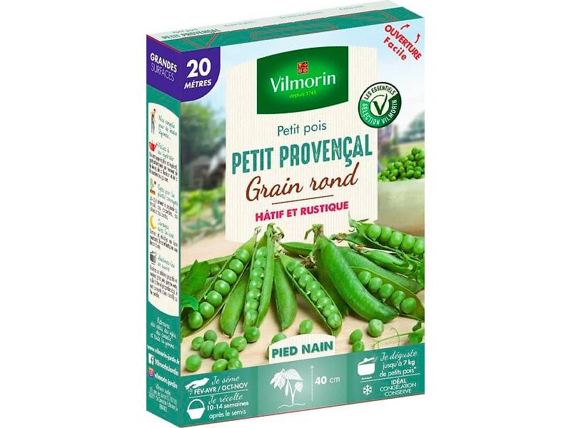 Vilmorin - Pois Petit Provençal série 20m sachet graines 246 g - Vilmorin - Image 2