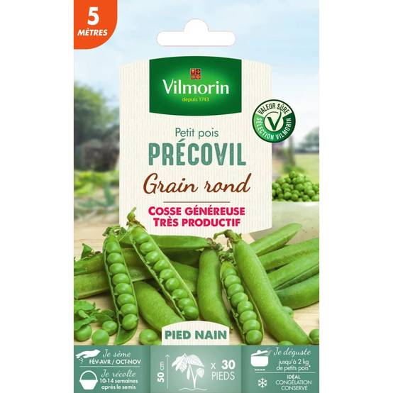 Vilmorin - Pois Precovil création série 5m sachet graines 48 g - Vilmorin - Image 1
