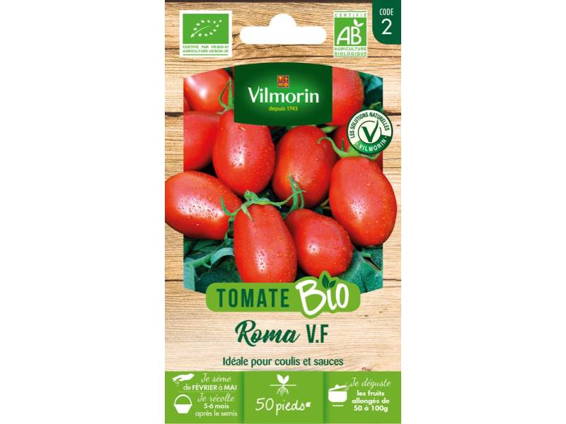 Vilmorin - Tomate Roma Bio série 2 sachet graines 0,5 g - Vilmorin - Image 3