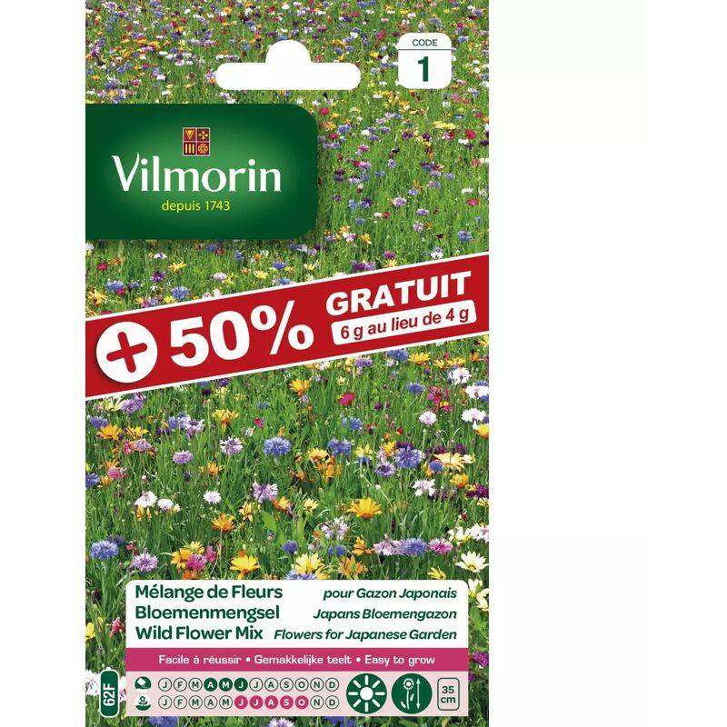 Vilmorin - Sachet Graines Mélange De Fleurs Pour Gazon Japonais - VILMORIN - Image 2