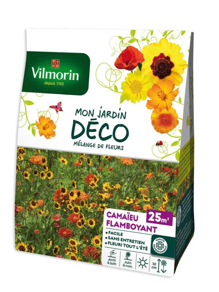 Mélange de fleurs sachet camaïeu flamboyant 25m2 – VILMORIN - Image 2