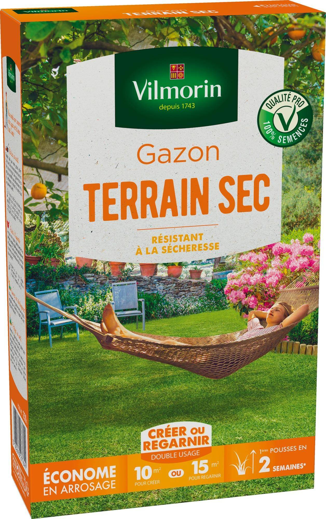 Vilmorin - Gazon Terrain Sec 250g – VILMORIN