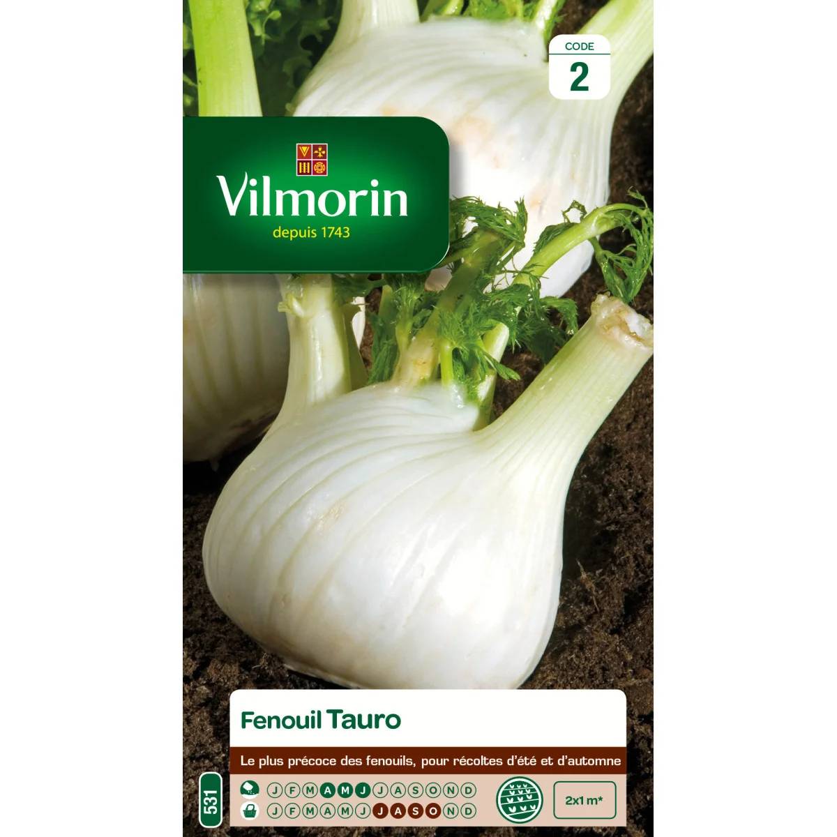 Vilmorin - Fenouil groupe azoricum tauro hf1 obtention série 2 sachet graines 0,7 g - Vilmorin - Image 1