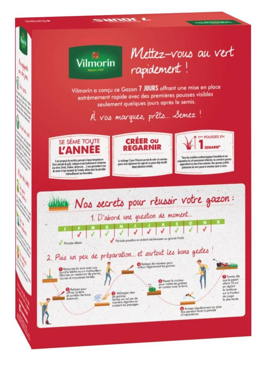 Vilmorin - Gazon 7 jours boîte 250 g - VILMORIN - Image 5