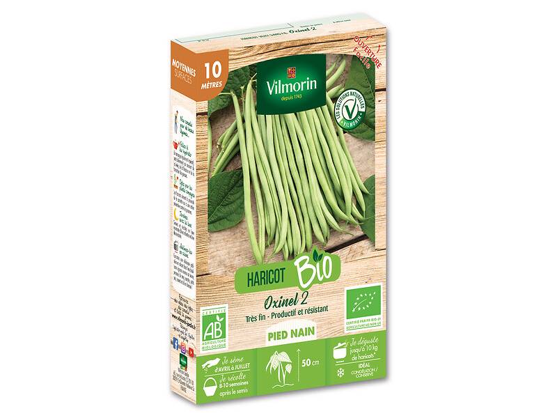 Vilmorin - Haricot nain vert sans fil Oxinel 2 Bio série 10m sachet graines 70 g - Vilmorin - Image 2