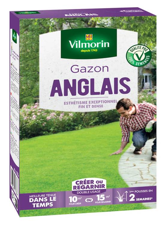Vilmorin - Gazon Anglais Boîte 250g – VILMORIN - Image 2
