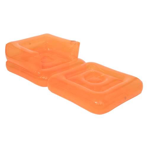 Sunnylife - Fauteuil de plage gonflable pliant orange néon - Image 1
