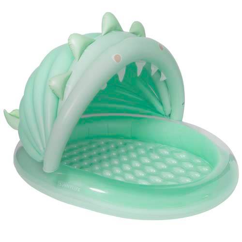Sunnylife - Pataugeoire dinosaure gonflable pvc - menthe glacée