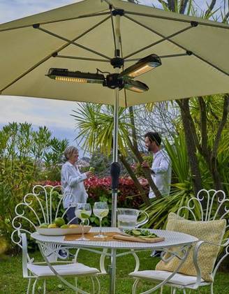 Favex - Favex - Parasol Electrique Bari L.100 x l.100 x H.8 cm
