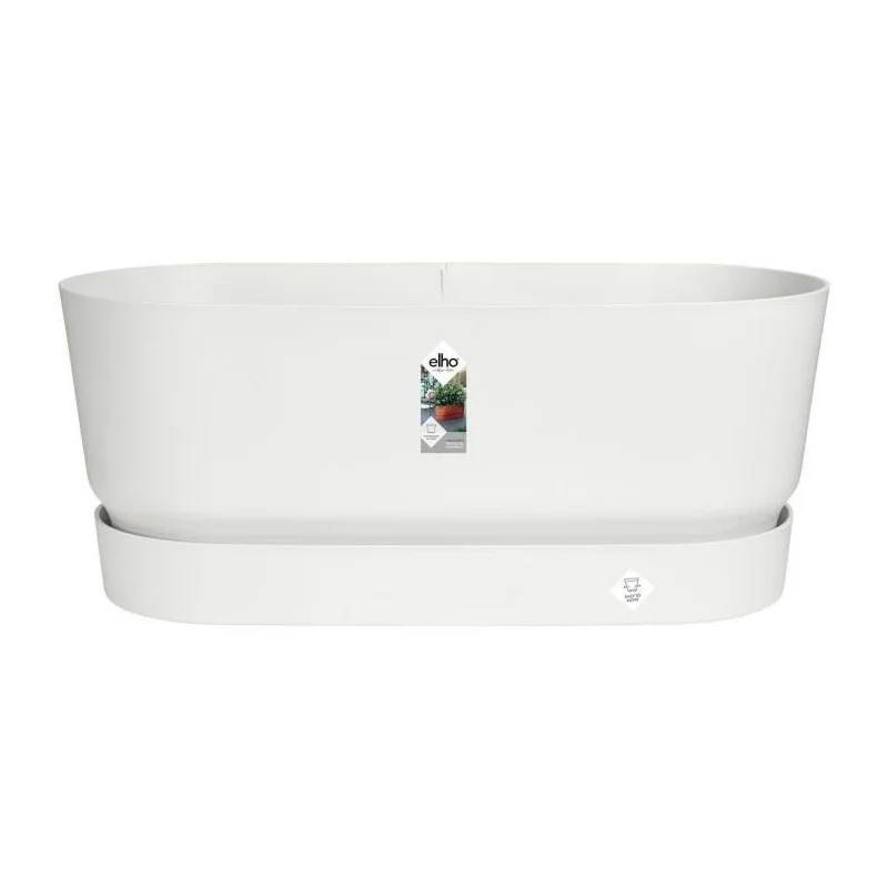 Jardinière ovale polypropylène blanc 60 x 26 x 24,4 cm - ELHO - Imagen 5