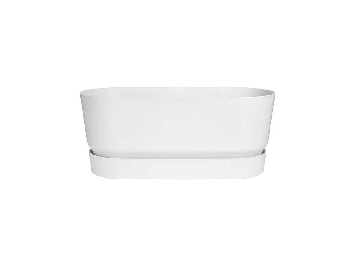 Jardinière ovale polypropylène blanc 60 x 26 x 24,4 cm - ELHO - Imagen 2